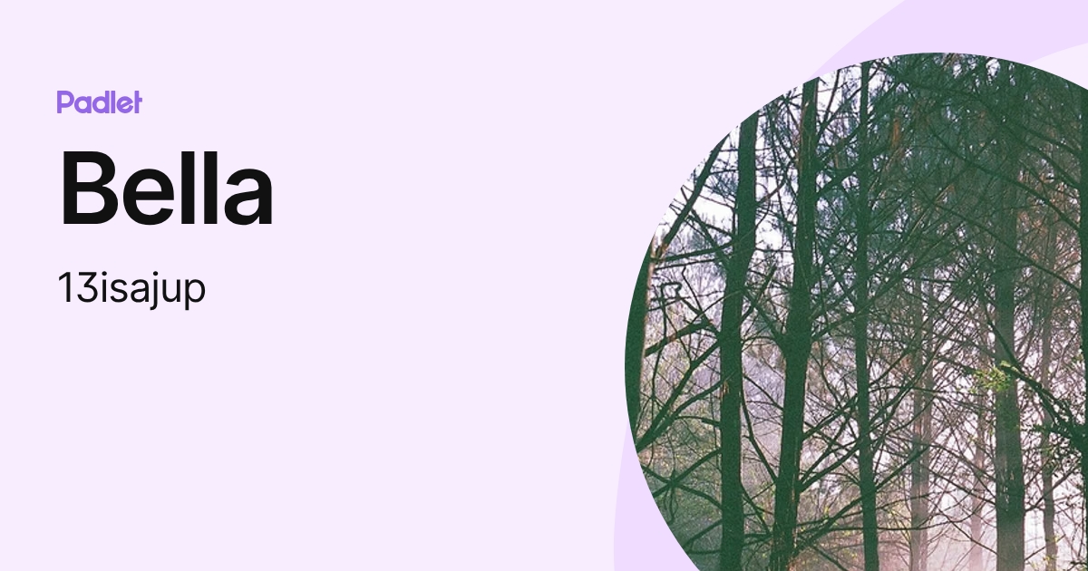 Bella (13isajup) profile | Padlet