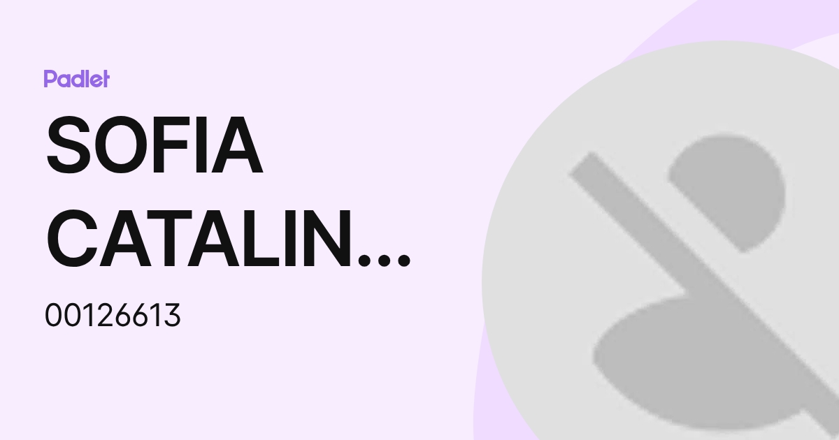 SOFIA CATALINA SALINAS RAMIREZ (00126613) profile | Padlet