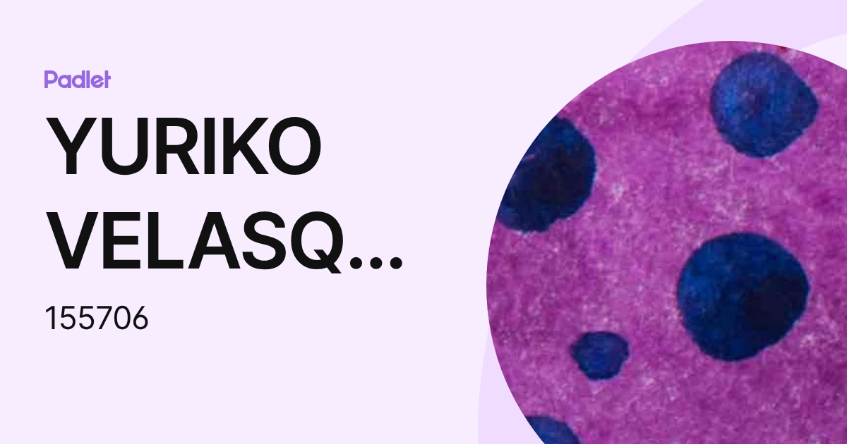 YURIKO VELASQUEZ (155706) profile | Padlet