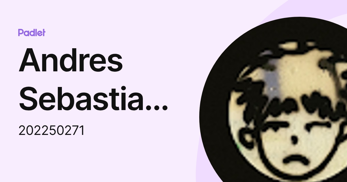 Andres Sebastian Moya Hernández (202250271) profile | Padlet