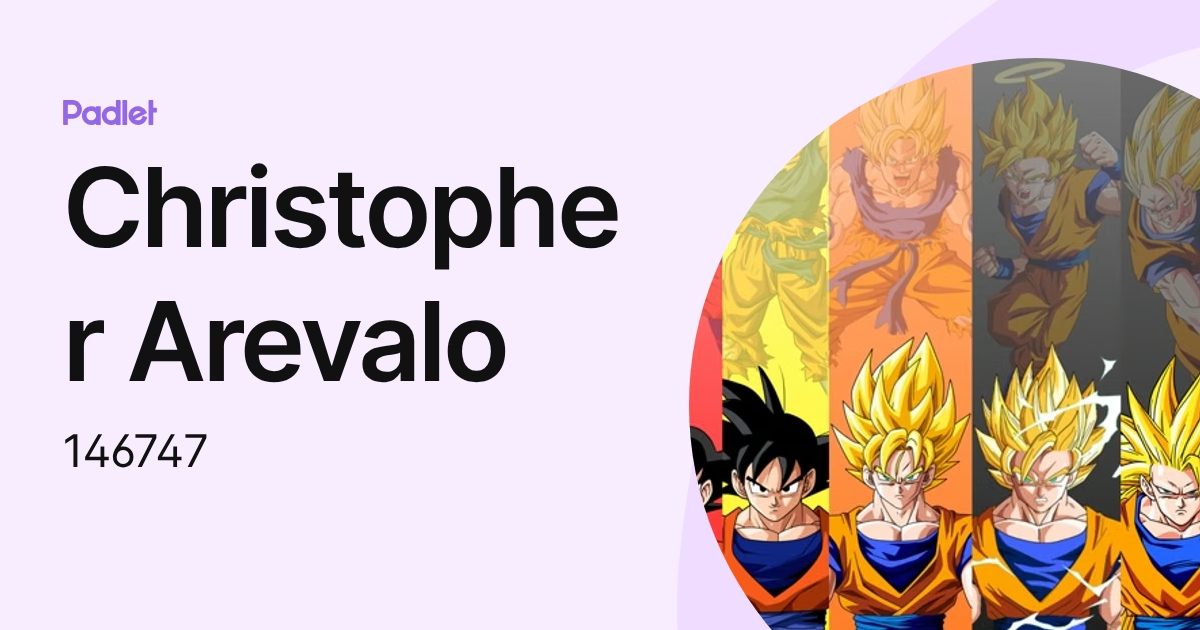 Christopher Arevalo (146747) profile | Padlet