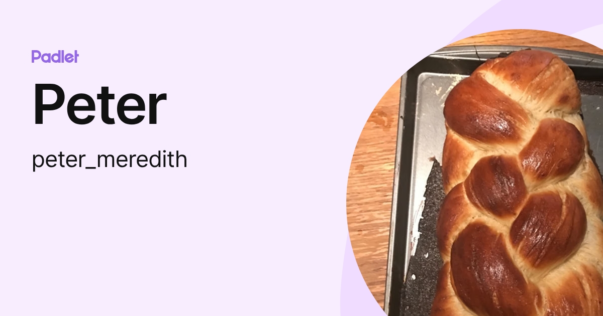 Peter (peter_meredith) profile | Padlet