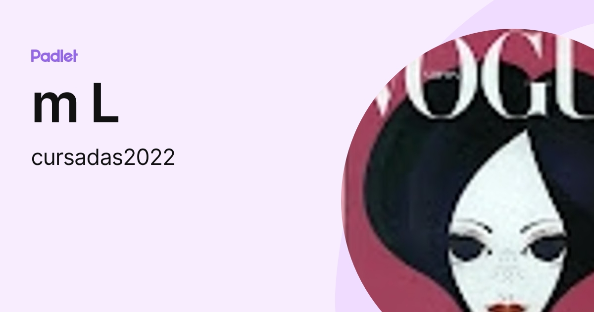 m L (cursadas2022) profile | Padlet