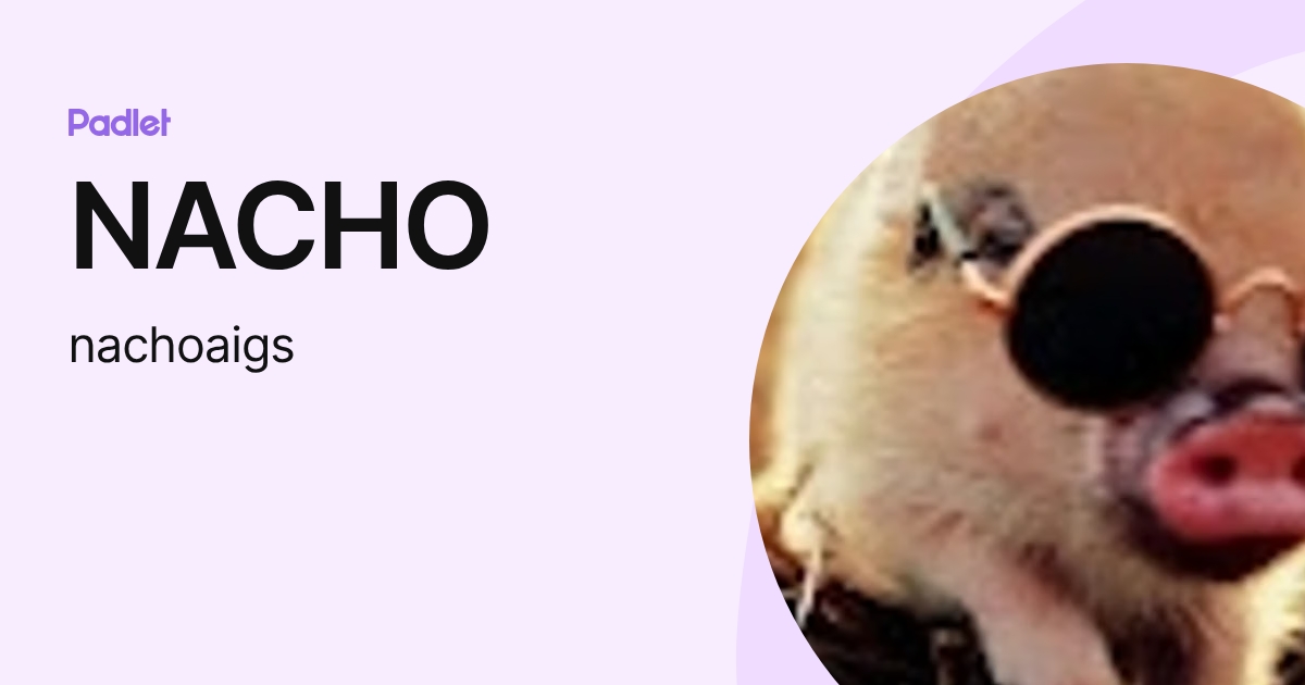 NACHO (nachoaigs) profile | Padlet