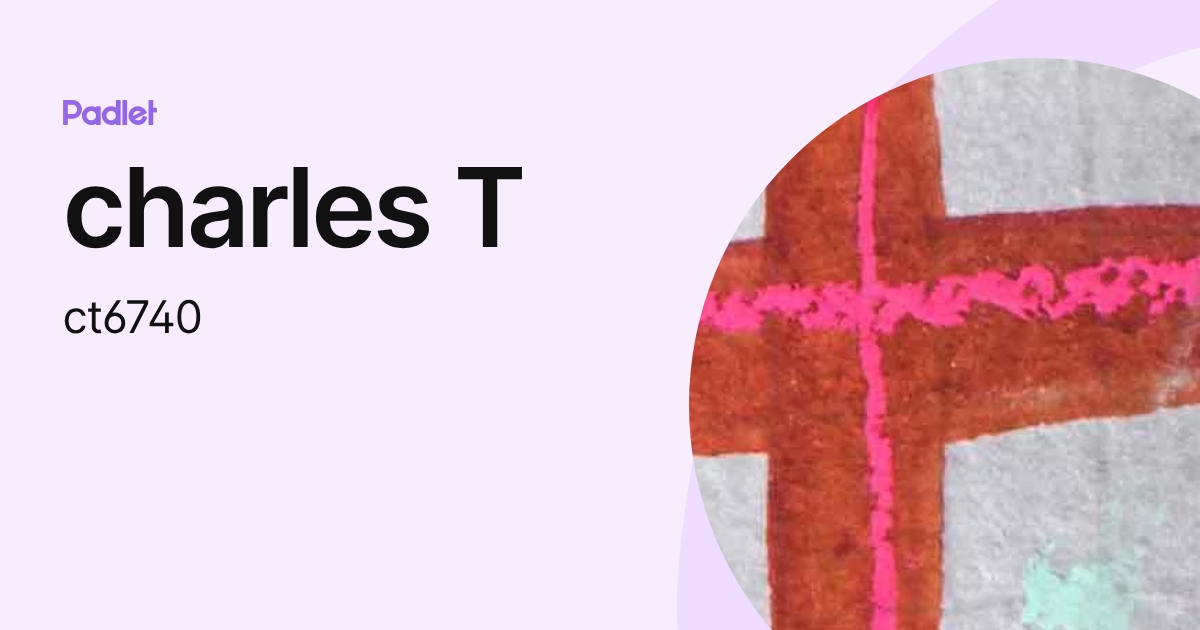 charles T (ct6740) profile | Padlet