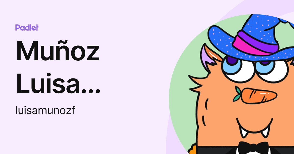Muñoz Luisa Fernanda (luisamunozf) profile | Padlet