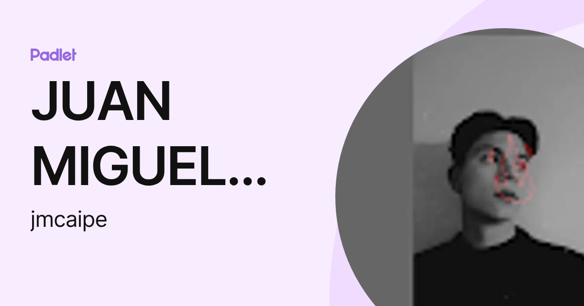 JUAN MIGUEL CAIPE VERGEL (jmcaipe) profile | Padlet