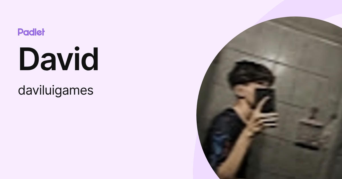David (daviluigames) profile | Padlet