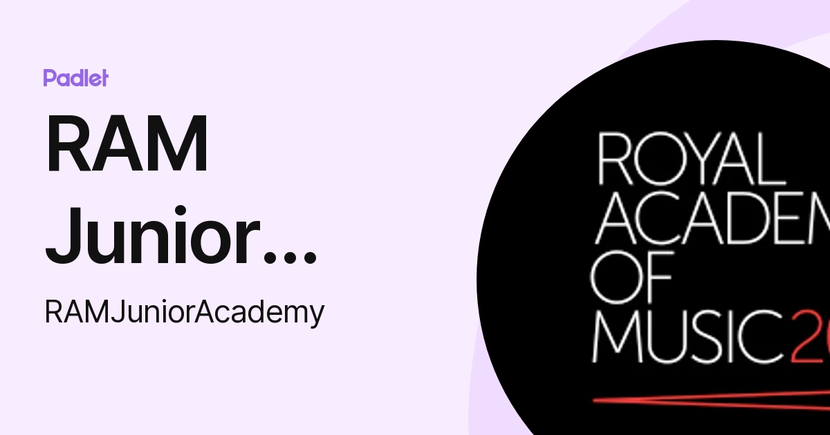RAM Junior Academy (RAMJuniorAcademy) profile Padlet