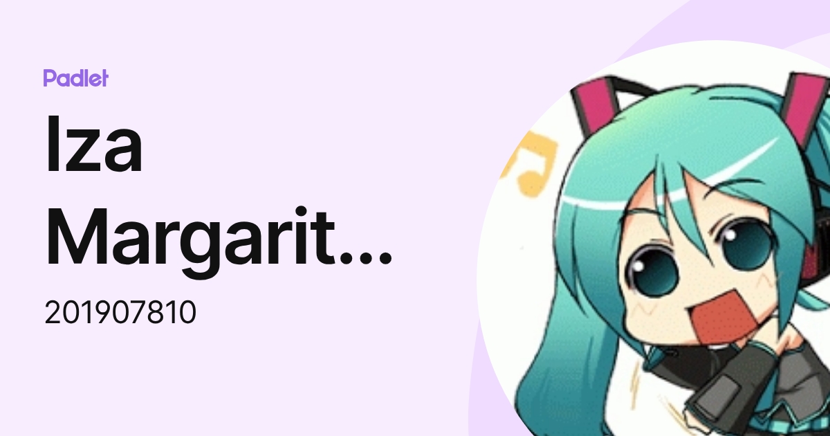 Iza Margarita Enríquez Pérez (201907810) profile | Padlet