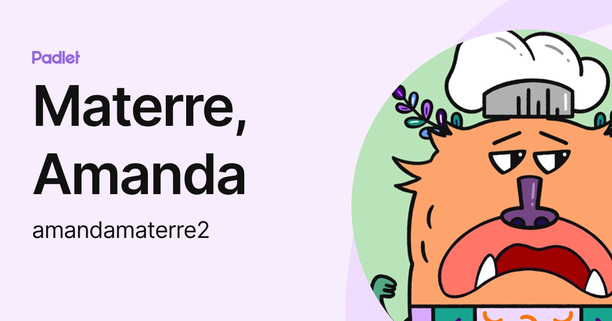 Materre, Amanda (amandamaterre2) profile | Padlet