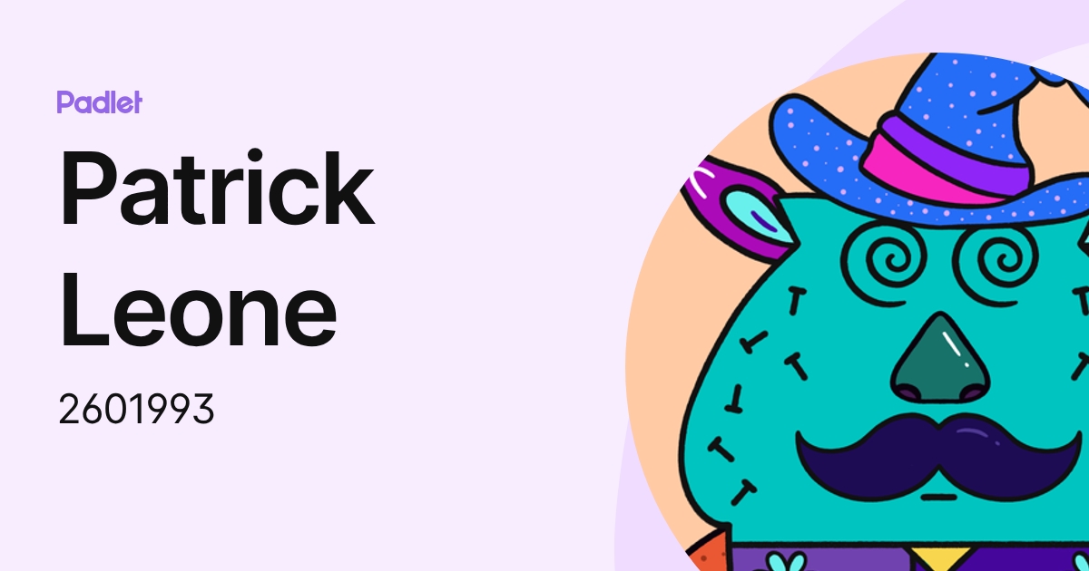 Patrick Leone (2601993) profile | Padlet