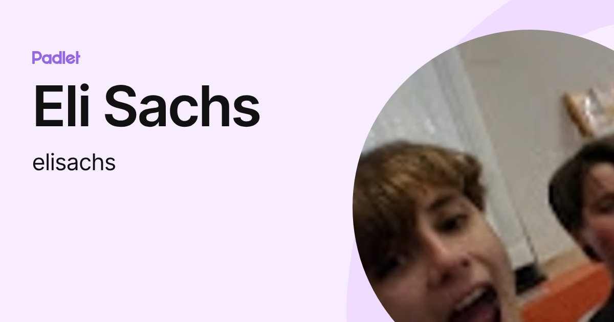 Eli Sachs (elisachs) profile | Padlet