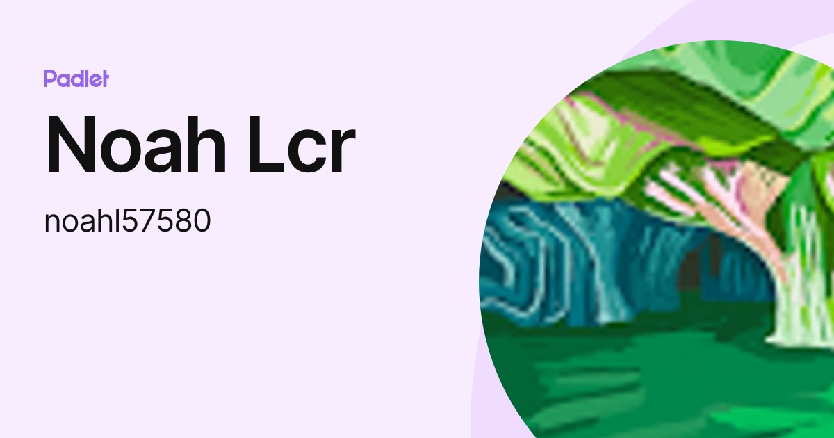 Noah Lcr (noahl57580) profile | Padlet