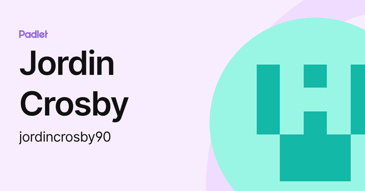 Jordin Crosby (jordincrosby90) profile | Padlet