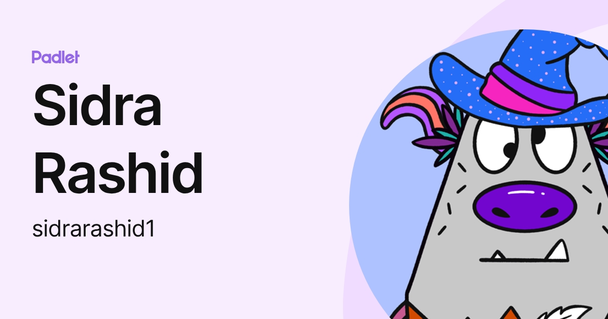 Sidra Rashid (sidrarashid1) profile | Padlet