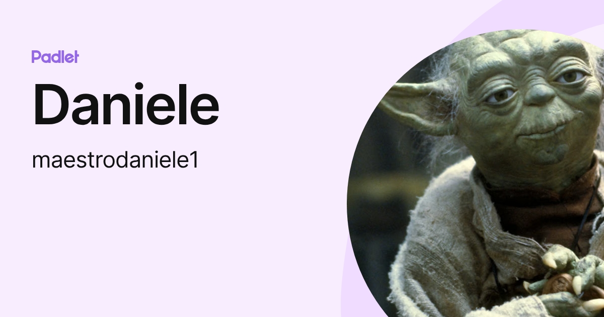 Daniele (maestrodaniele1) profile | Padlet