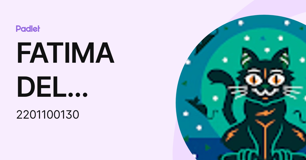 FATIMA DEL CARMEN ROBLES MARQUEZ (2201100130) profile | Padlet