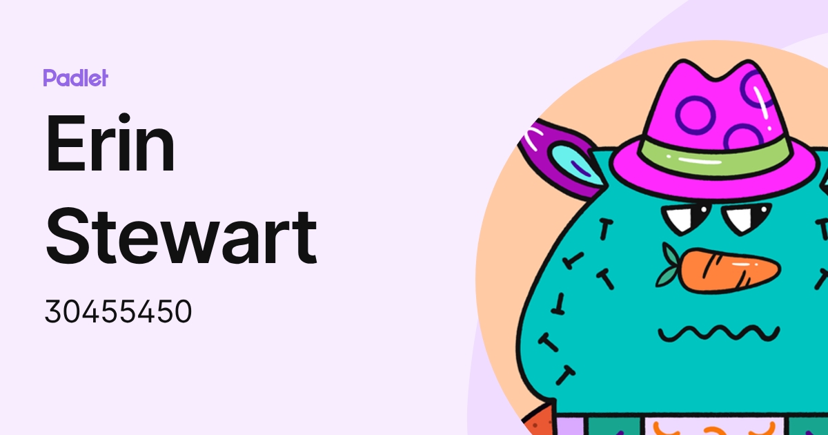 Erin Stewart (30455450) profile | Padlet