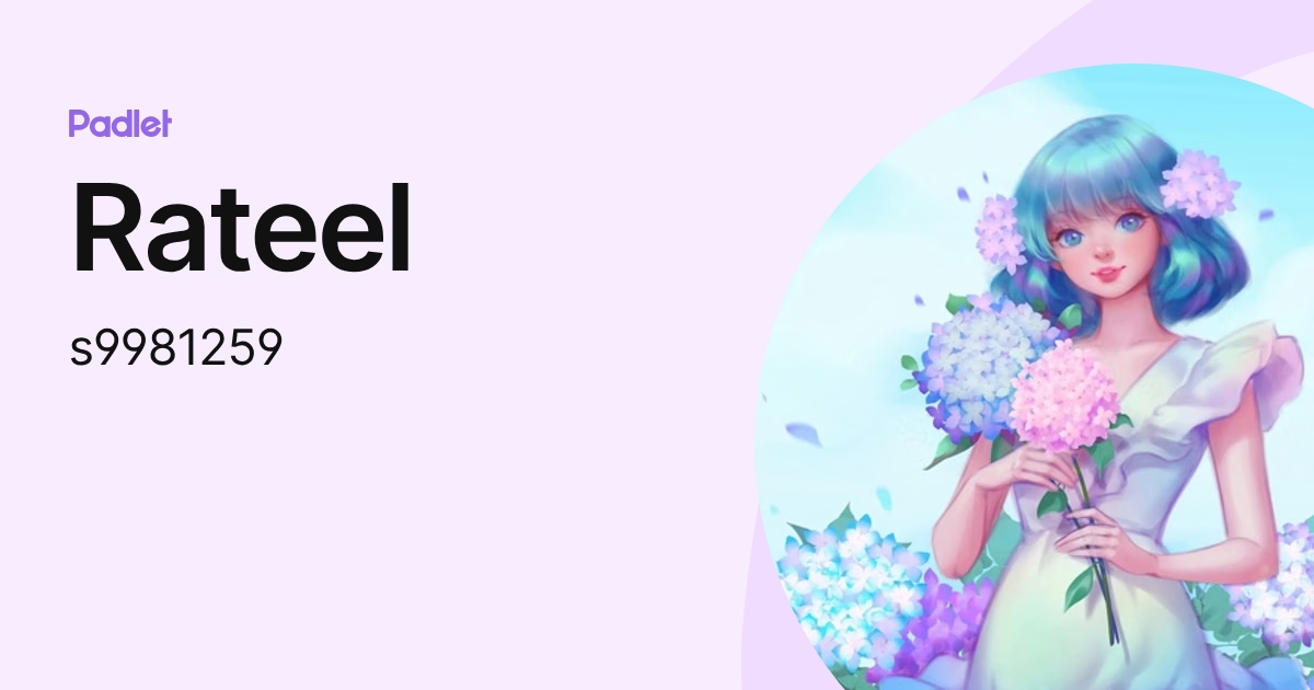 Rateel (s9981259) profile | Padlet