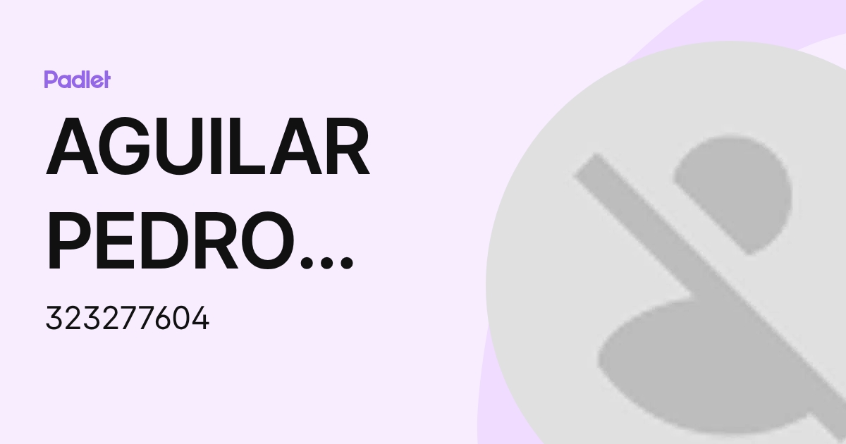 AGUILAR PEDRO ANGEL LEVI (323277604) profile | Padlet