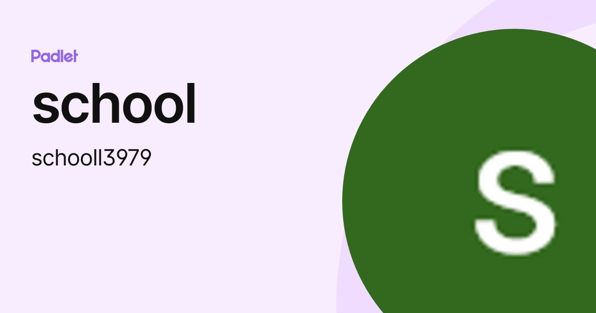 Scool School Schooll3979 Profile Padlet