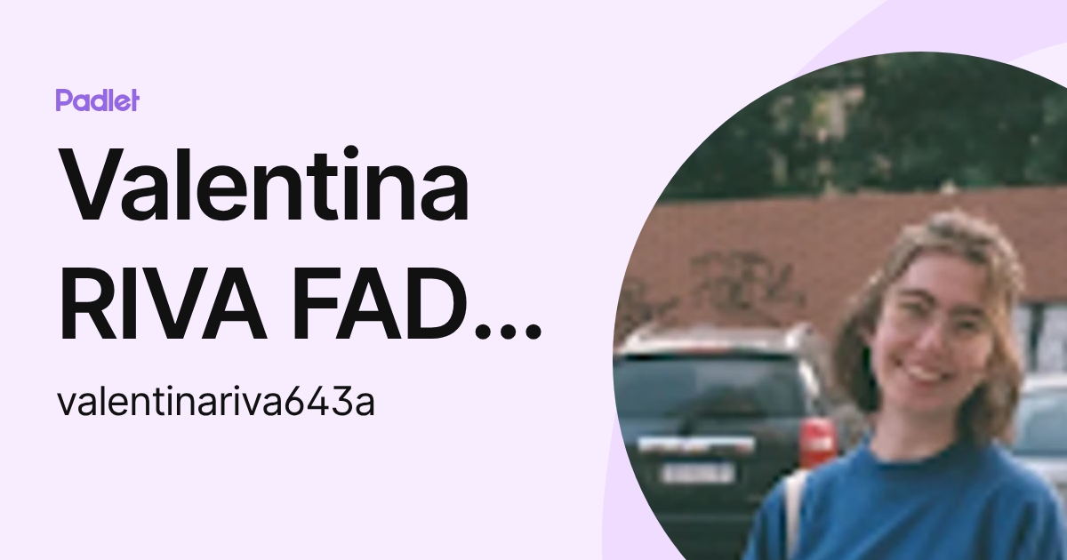 Valentina RIVA FADU - UBA (valentinariva643a) profile | Padlet