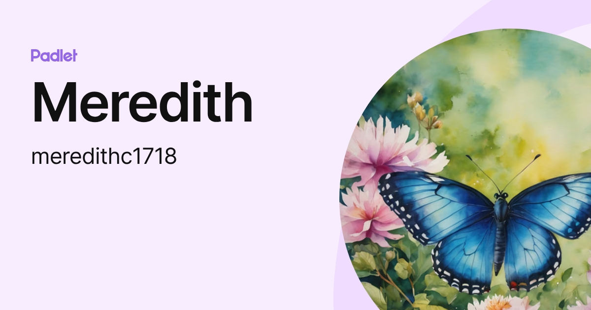 Meredith (meredithc1718) profile | Padlet