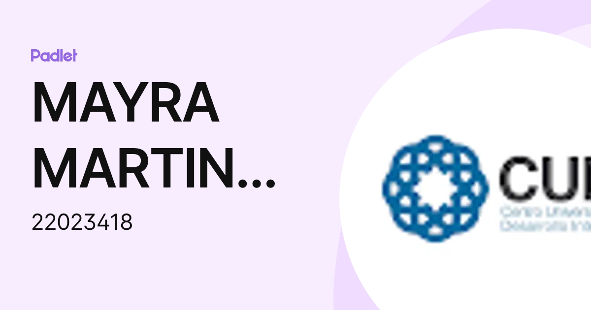 MAYRA MARTINEZ TREJO (22023418) profile | Padlet