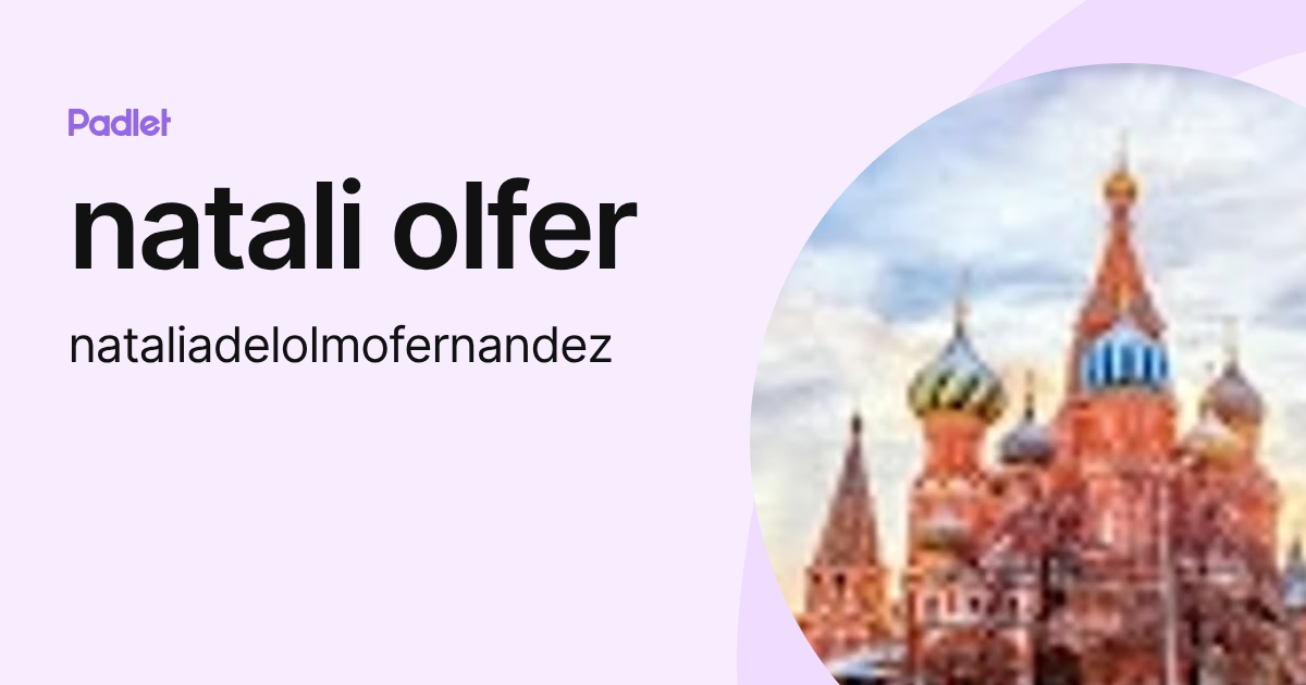 natali olfer (nataliadelolmofernandez) perfil | Padlet
