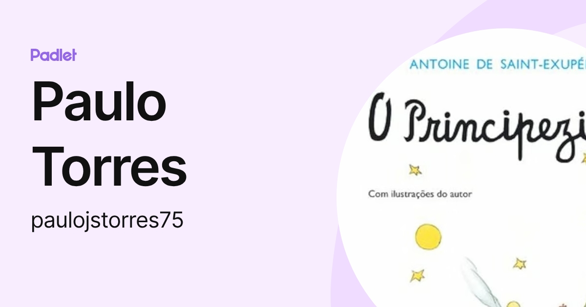 Paulo Torres (paulojstorres75) profile | Padlet