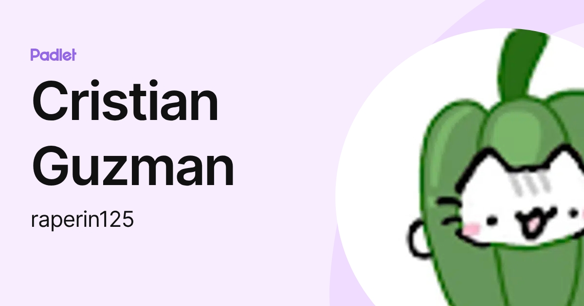 Cristian Guzman (raperin125) profile | Padlet