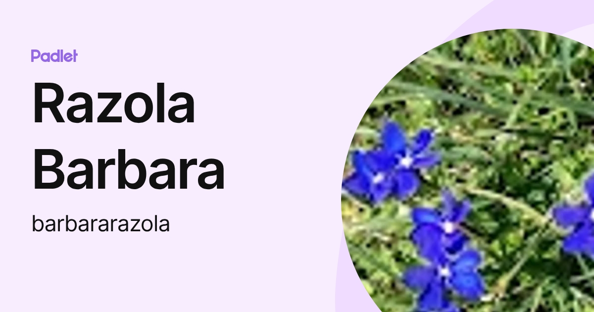 Razola Barbara (barbararazola) profile | Padlet