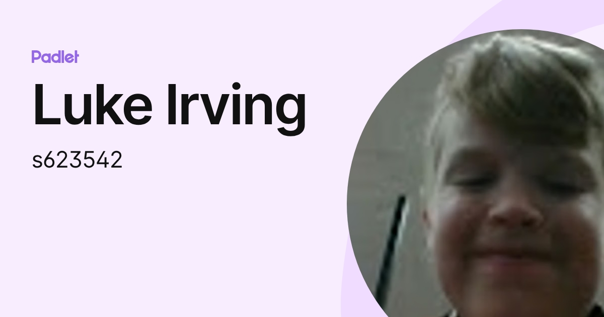 Luke Irving (s623542) profile | Padlet
