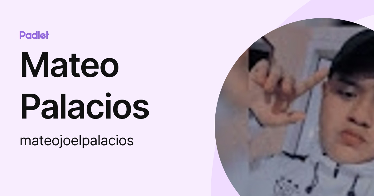 Mateo Palacios (mateojoelpalacios) profile | Padlet