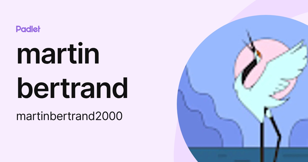 martin bertrand (martinbertrand2000) profile | Padlet