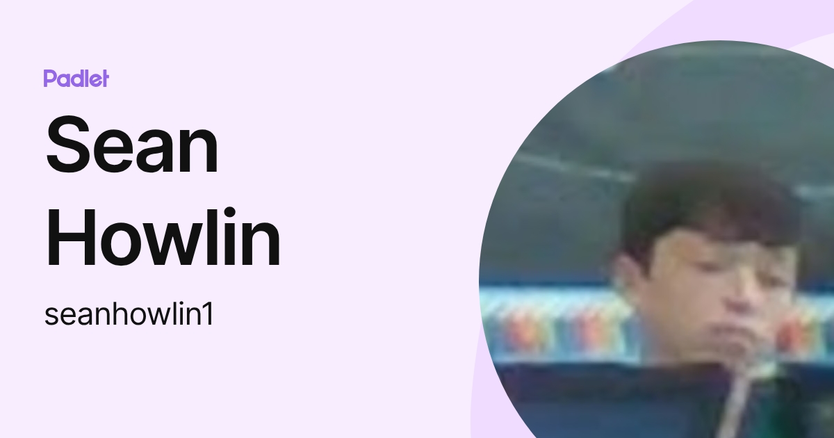 Sean Howlin (seanhowlin1) profile | Padlet