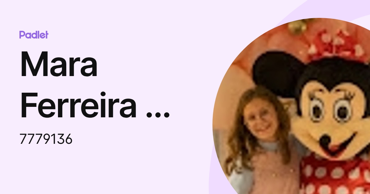 Mara Ferreira da Silva (7779136) profile | Padlet
