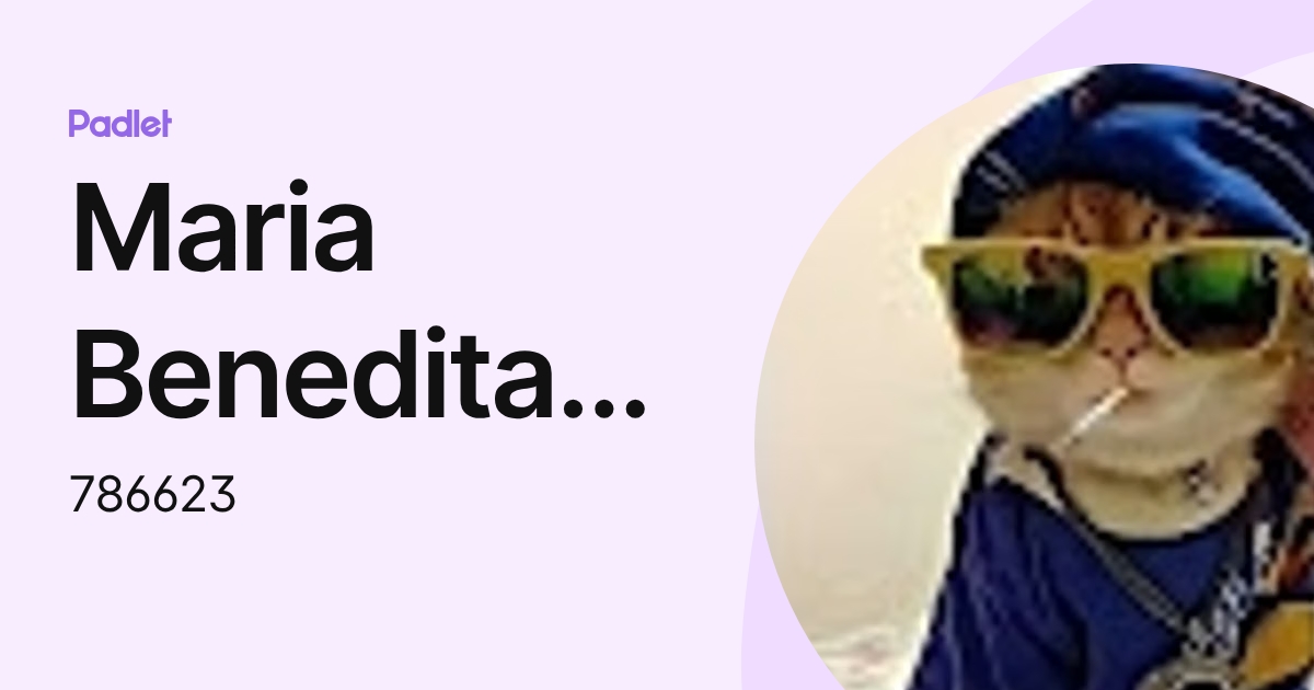 Maria Benedita Machado Fernandes (786623) profile | Padlet