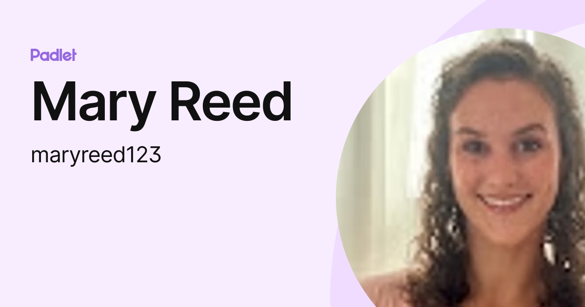 Mary Reed (maryreed123) profile | Padlet