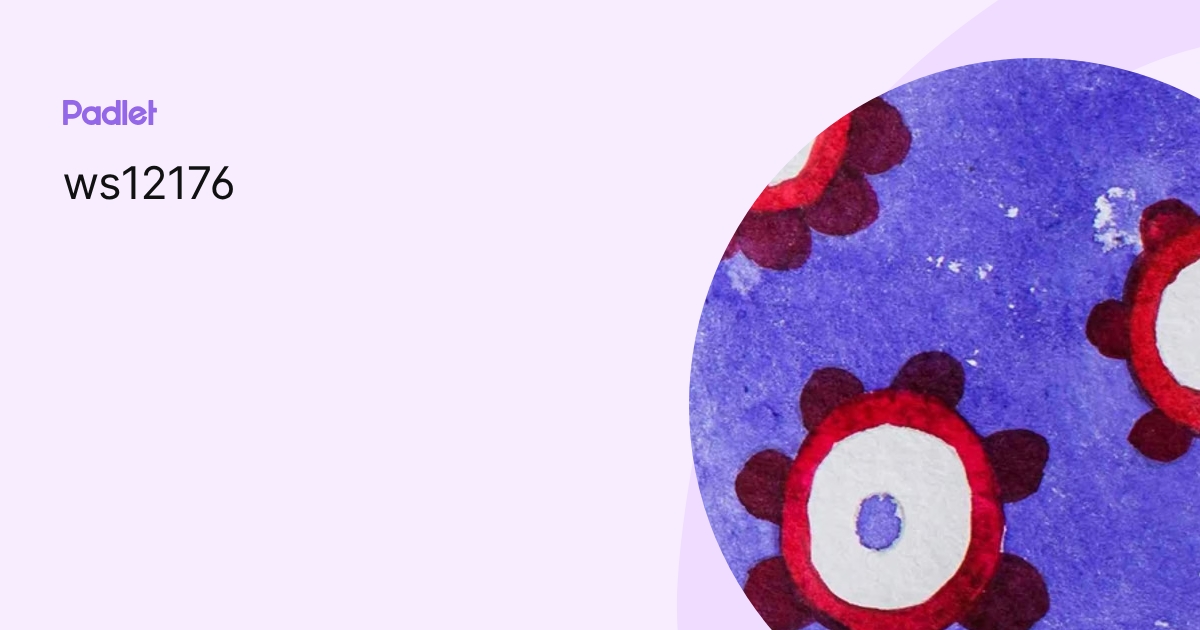 ws12176 profile | Padlet