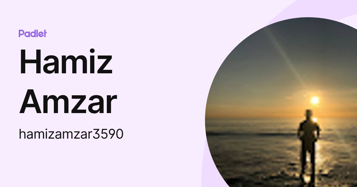 Hamiz Amzar (hamizamzar3590) profile | Padlet