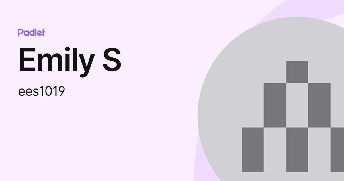 Emily S (ees1019) profile | Padlet