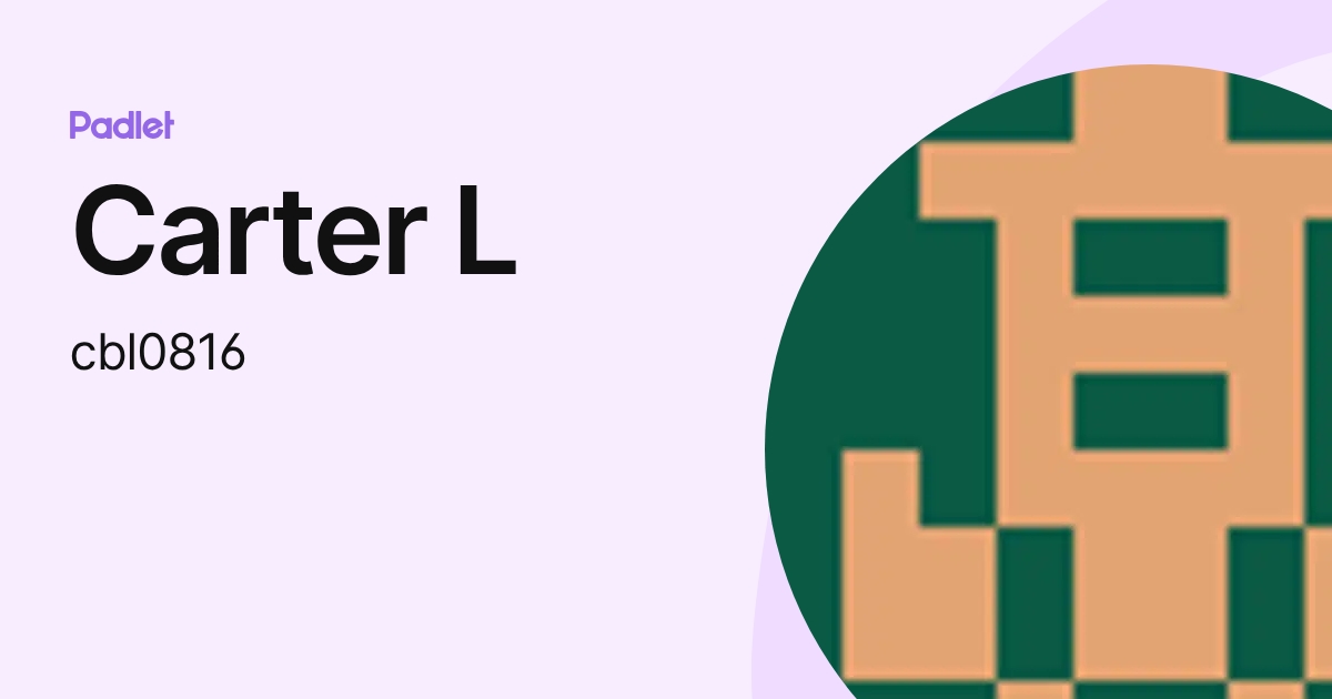 Carter L (cbl0816) profile | Padlet