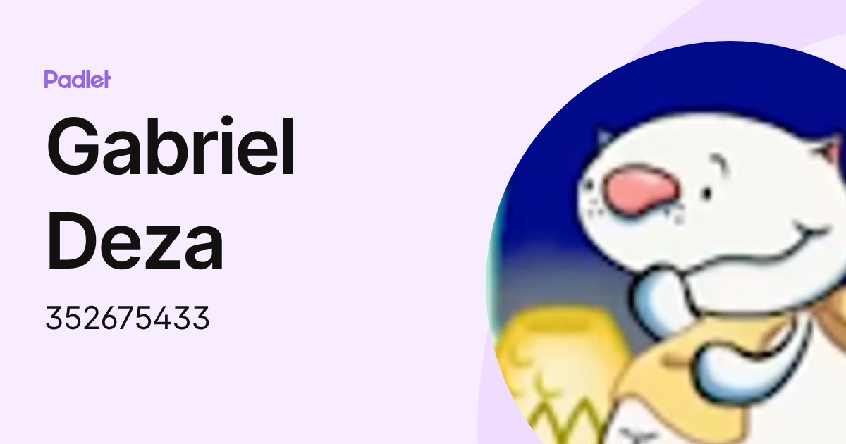 Gabriel Deza (352675433) profile | Padlet