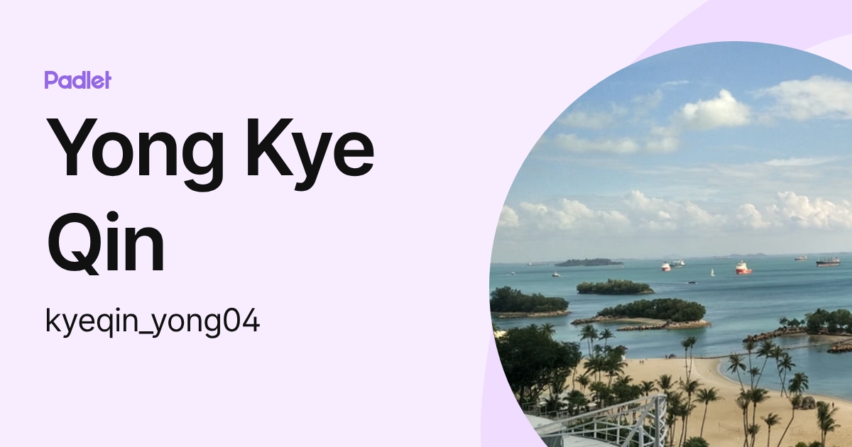 Yong Kye Qin (kyeqin_yong04) profile | Padlet