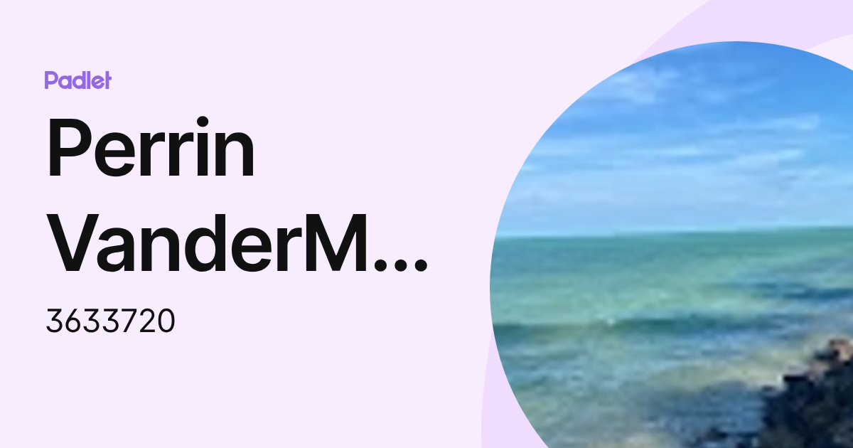 Perrin VanderMeer (3633720) profile | Padlet