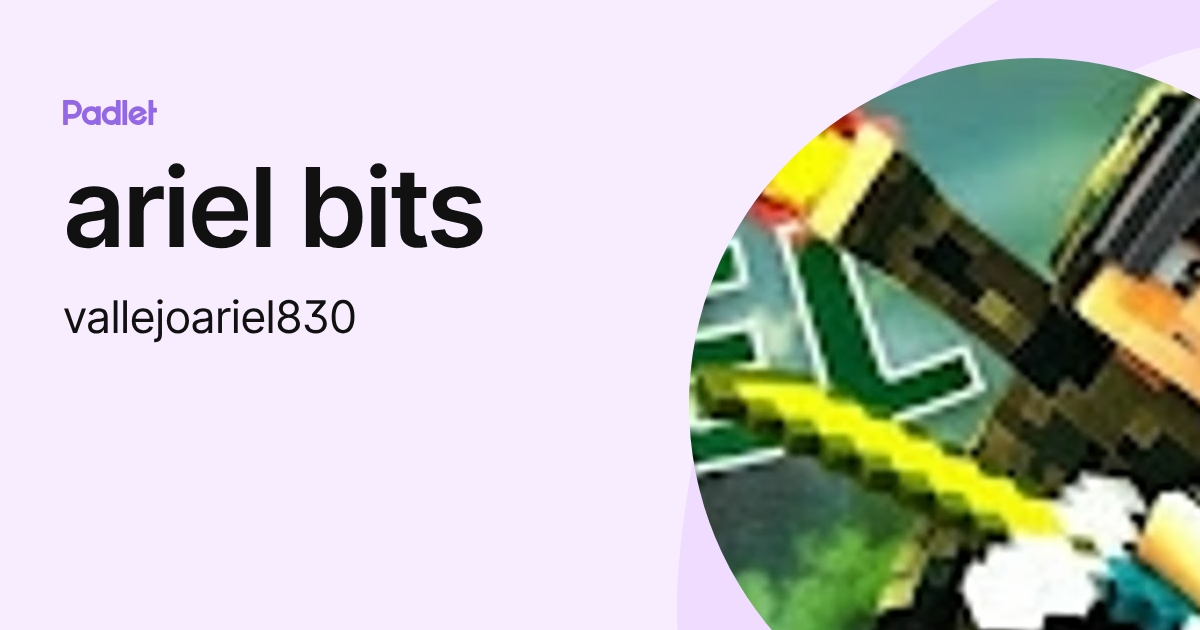 ariel bits (vallejoariel830) profile | Padlet