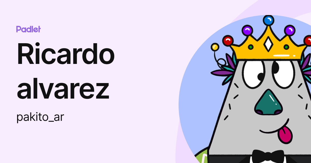 Ricardo alvarez (pakito_ar) profile | Padlet