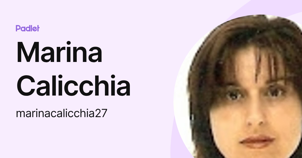 Marina Calicchia (marinacalicchia27) profile | Padlet